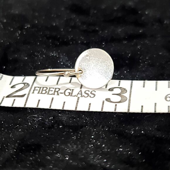 Sterling Silver Coin Disc Earrings - Picture 4 of 6